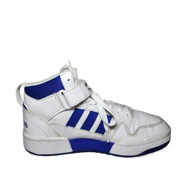 Adidas Men's Sneakers Size 7 White Blue High Top - Picture 6 of 9